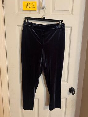 Jules & Leopold Midnight Velvet Cropped Slim Pants